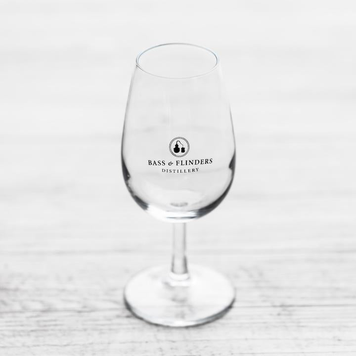 Bass & Flinders Distillery branded spirits tasting glass