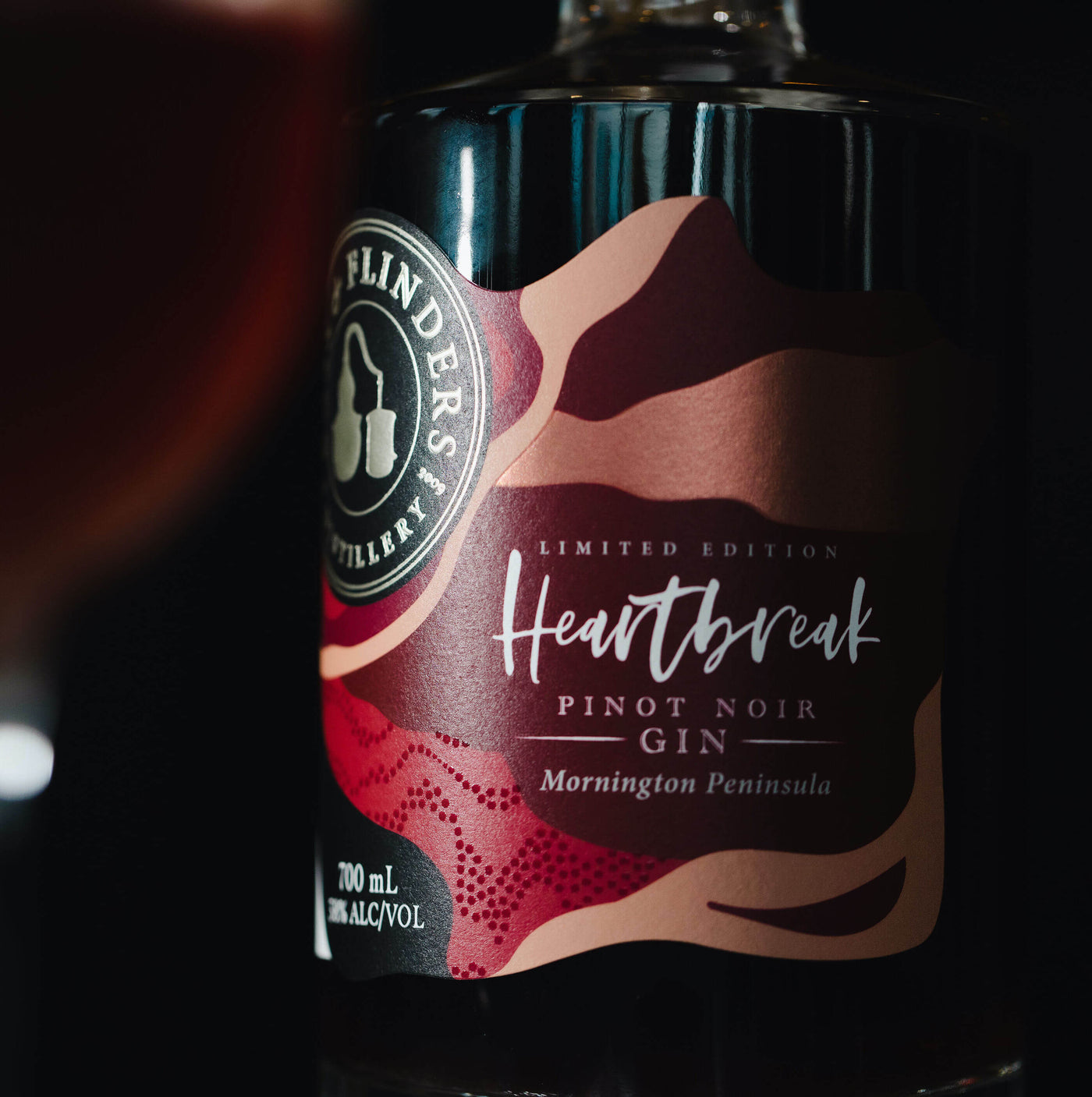Bass & Flinders Distillery Heartbreak Pinot Noir Gin 2023 Limited release