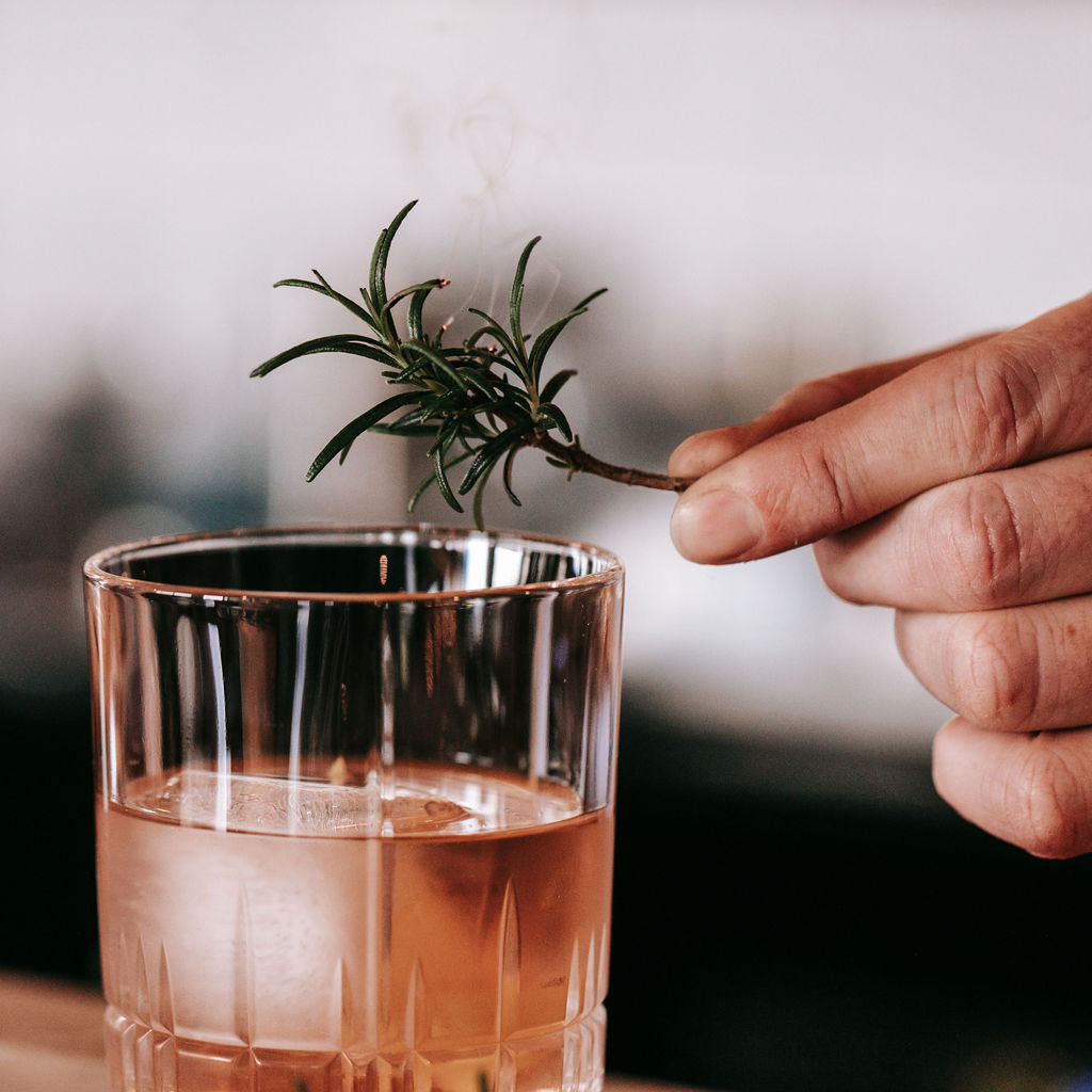 Bass & Flinders Distillery Angry Ant gin Antini Cocktail Rosemary garnish