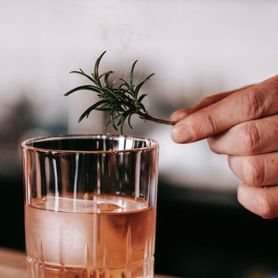 Bass & Flinders Distillery Angry Ant gin Antini Cocktail Rosemary garnish