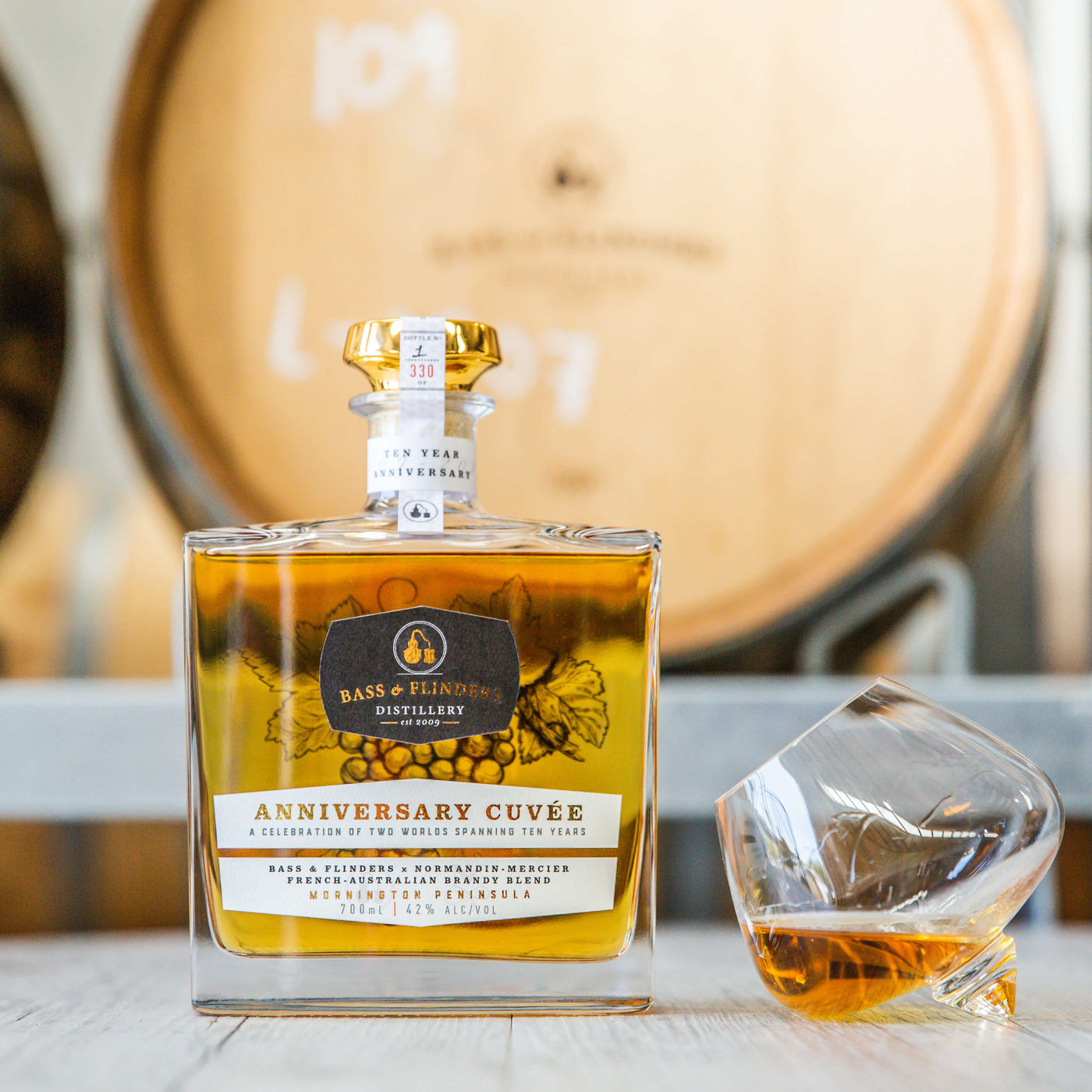 Bass & Flinders Distillery Anniversary Cuvee Brandy Tasting glass
