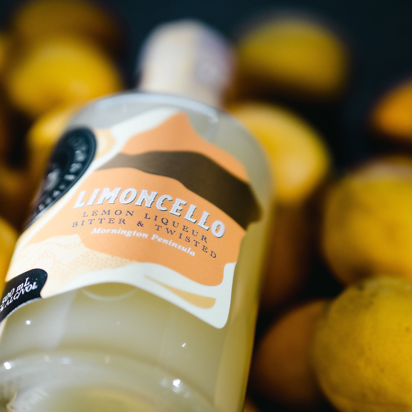 Bass & Flinders Distillery Limoncello Lemon Liqueur Bitter and Twisted label