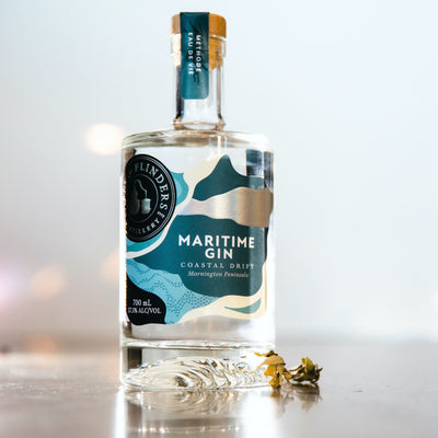 Bass & Flinders Distillery Maritime Gin Coastal Drift Gin bottle with botanical