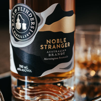 Bass & Flinders Distillery Noble Stranger Australian brandy label