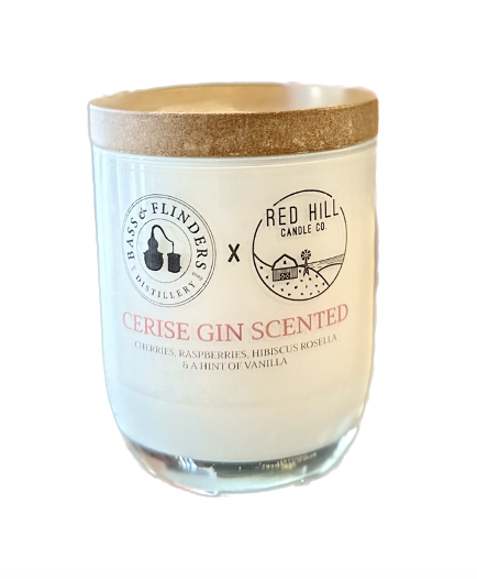 Bass & Flinders Distillery Cerise Gin Red Hill Candle
